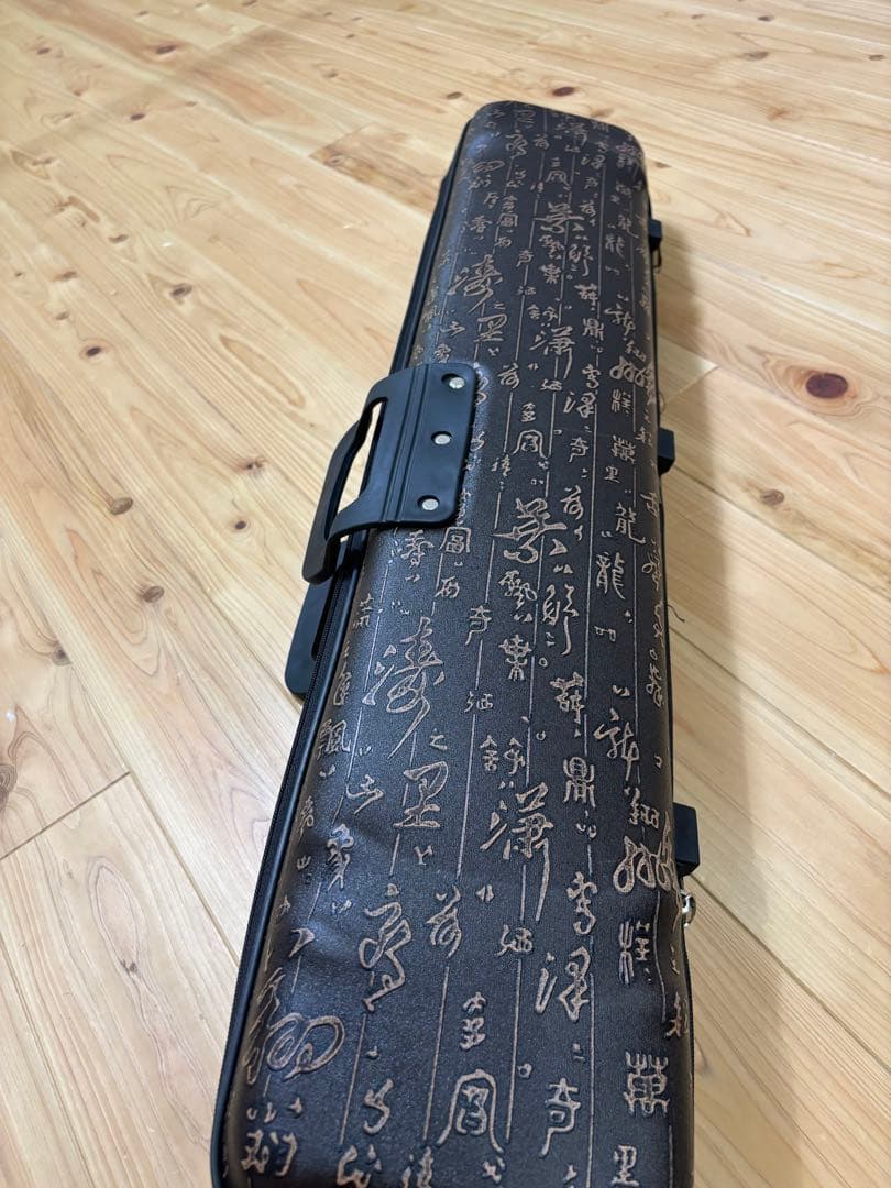 高級骨董黒檀二胡　新品未使用　錦蛇皮タグ付き