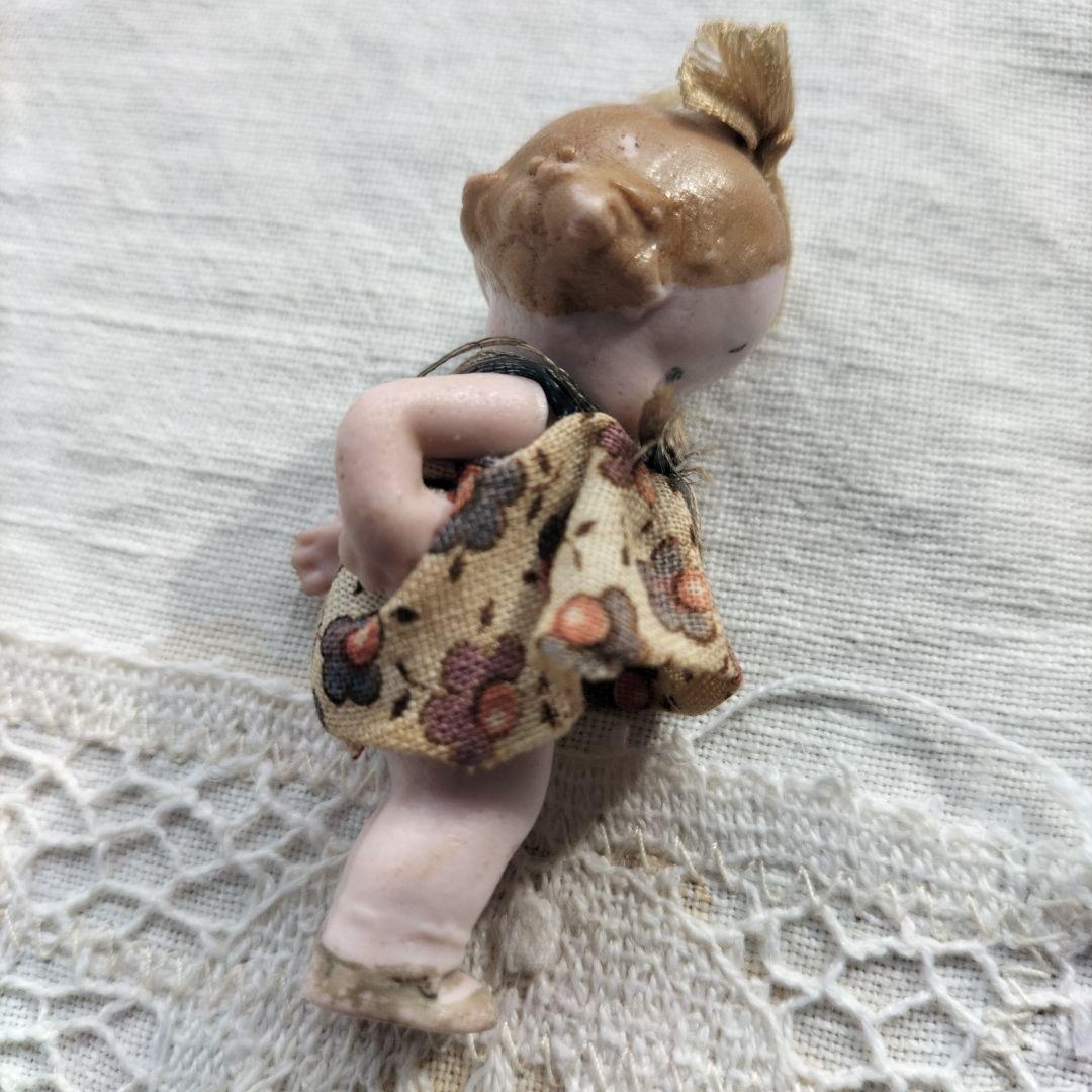 ドイツ　アンティーク　HERTWIG ミニチュアビスクドール　女の子