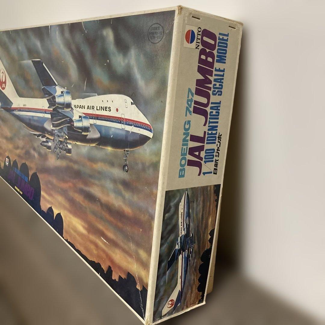 未組立｜NITTO日東 日航ジャンボ ボーイング747 1/100プラモデル