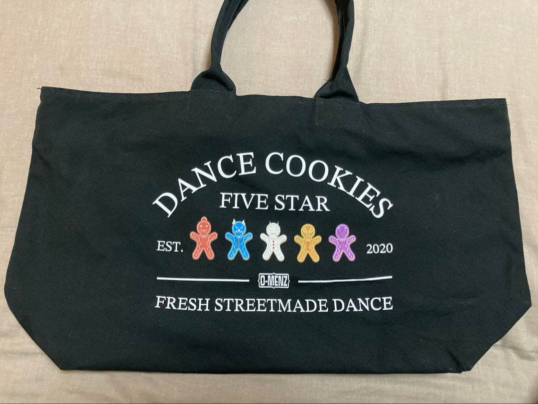 DANCE COOKIES トートバッグ ブラック　O-MENZ