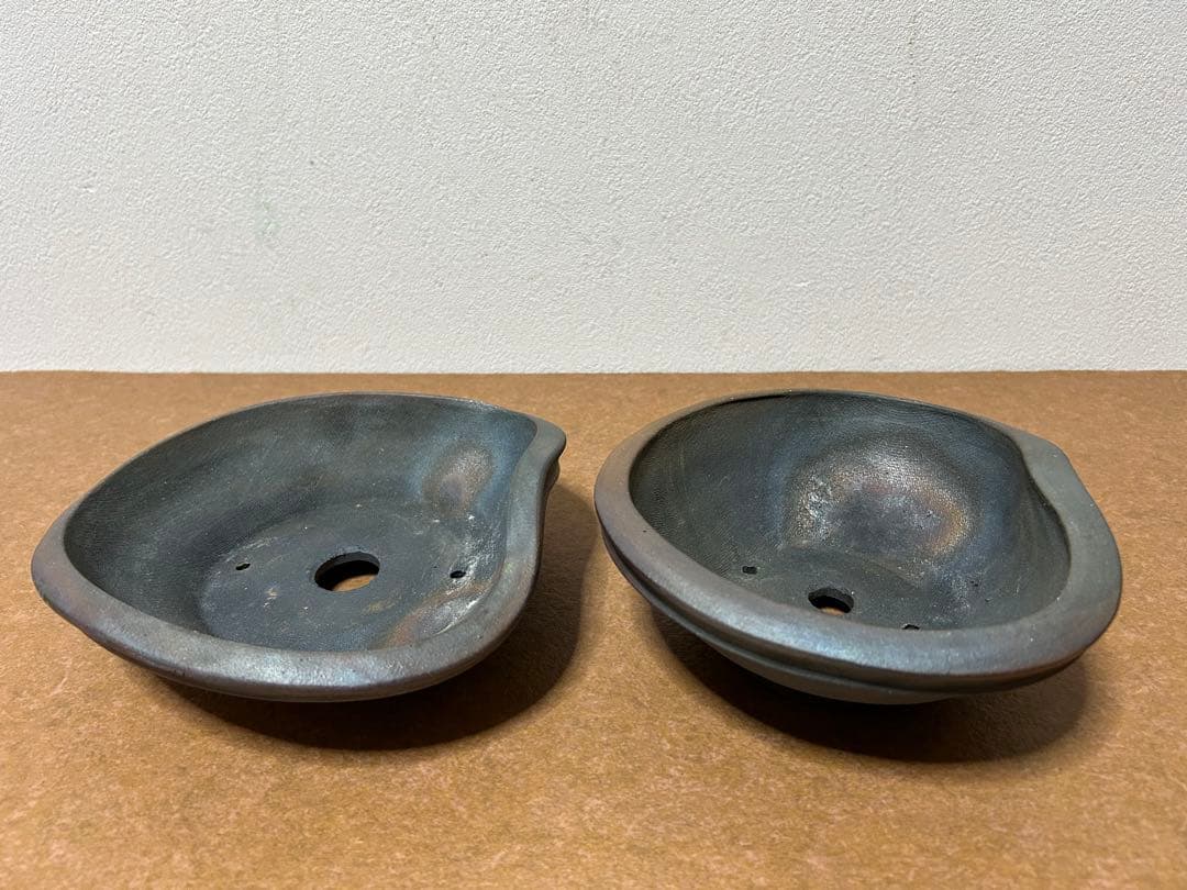 竹鳳　焼締変形盆栽鉢　貴風盆栽　小品盆栽　文人木　寄せ植え　山野草