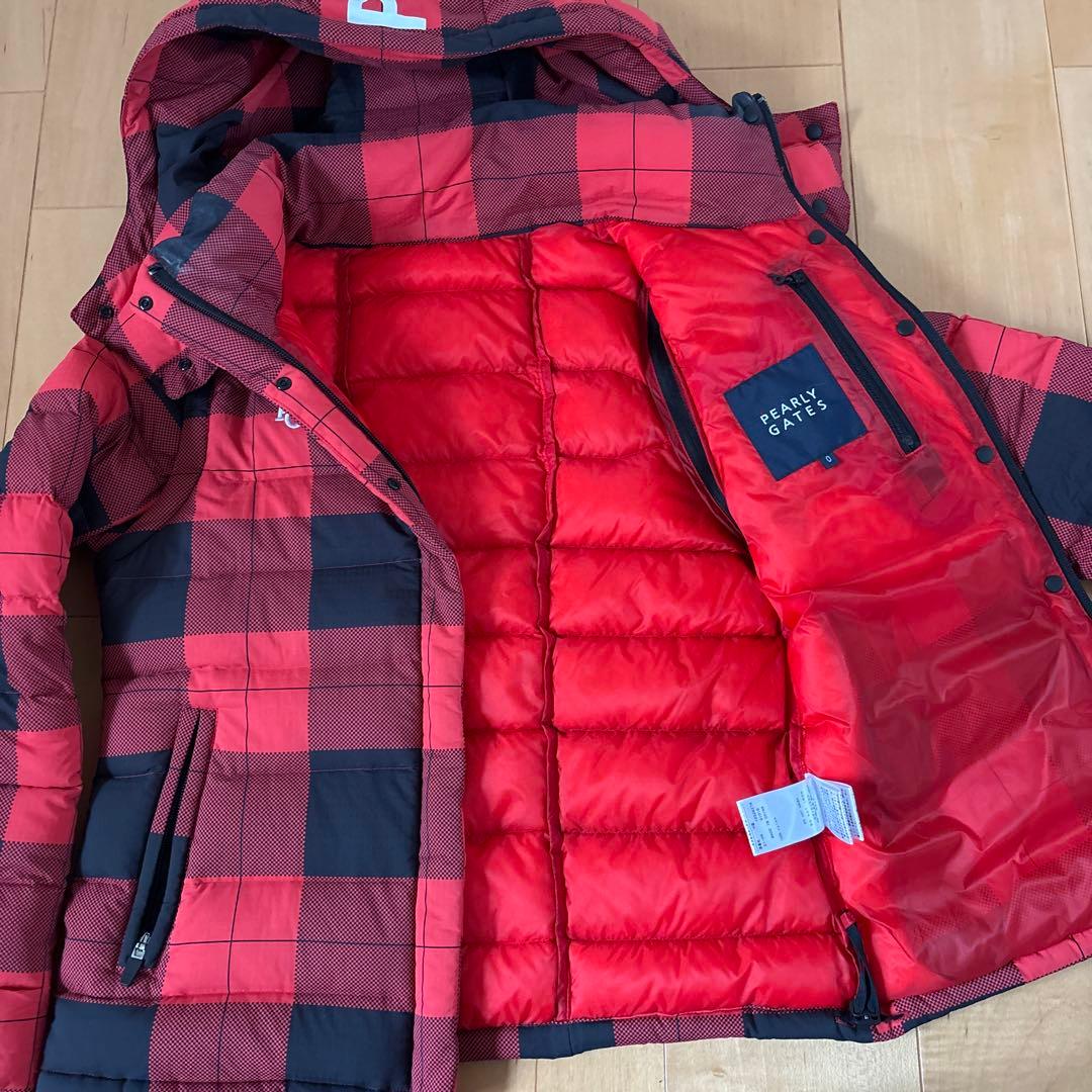[美品】PEARLY GATES チェック柄ダウンジャケット
