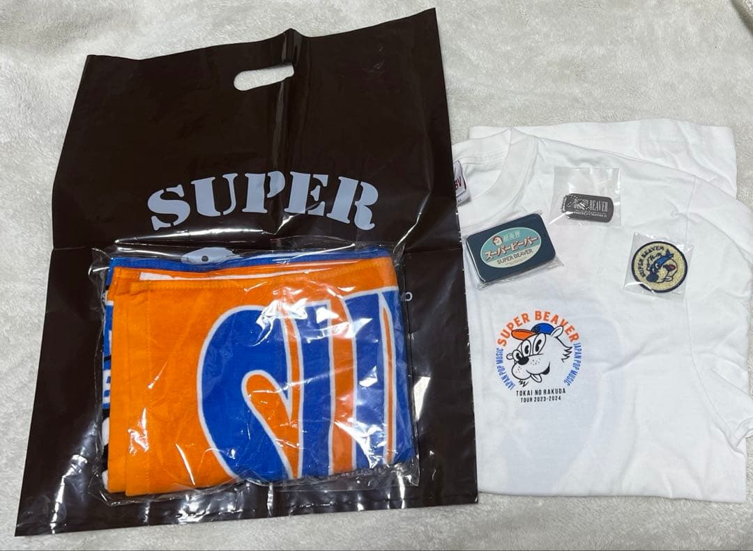 super beaver タオル　Tシャツ　ステッカー　ドッグタグ　ショッパー