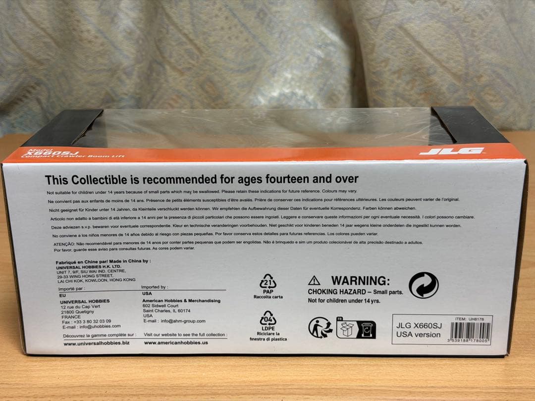 【新品未使用】 JLG X660SJ ブームリフト：建機 スケールモデル1/32