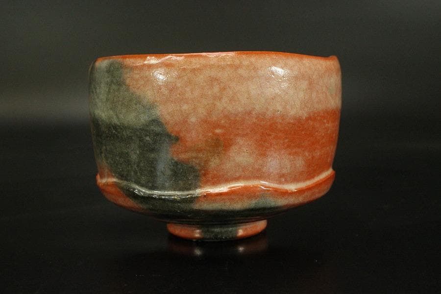 茶道具 赤楽 太郎冠者茶碗 祥悦造 箱入 美品(メ979)