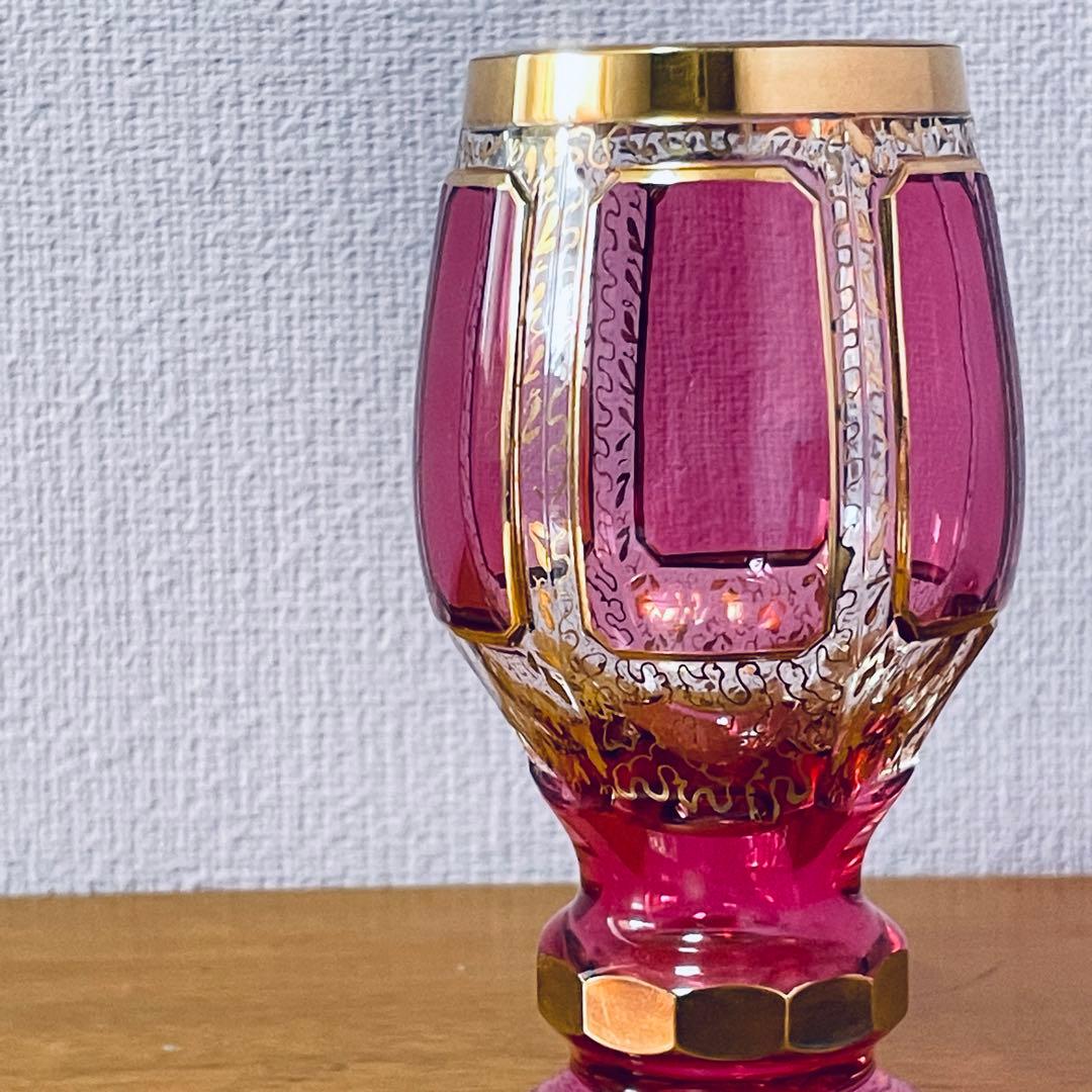 ボヘミアガラス エーゲルマン ロゼ アンティーク