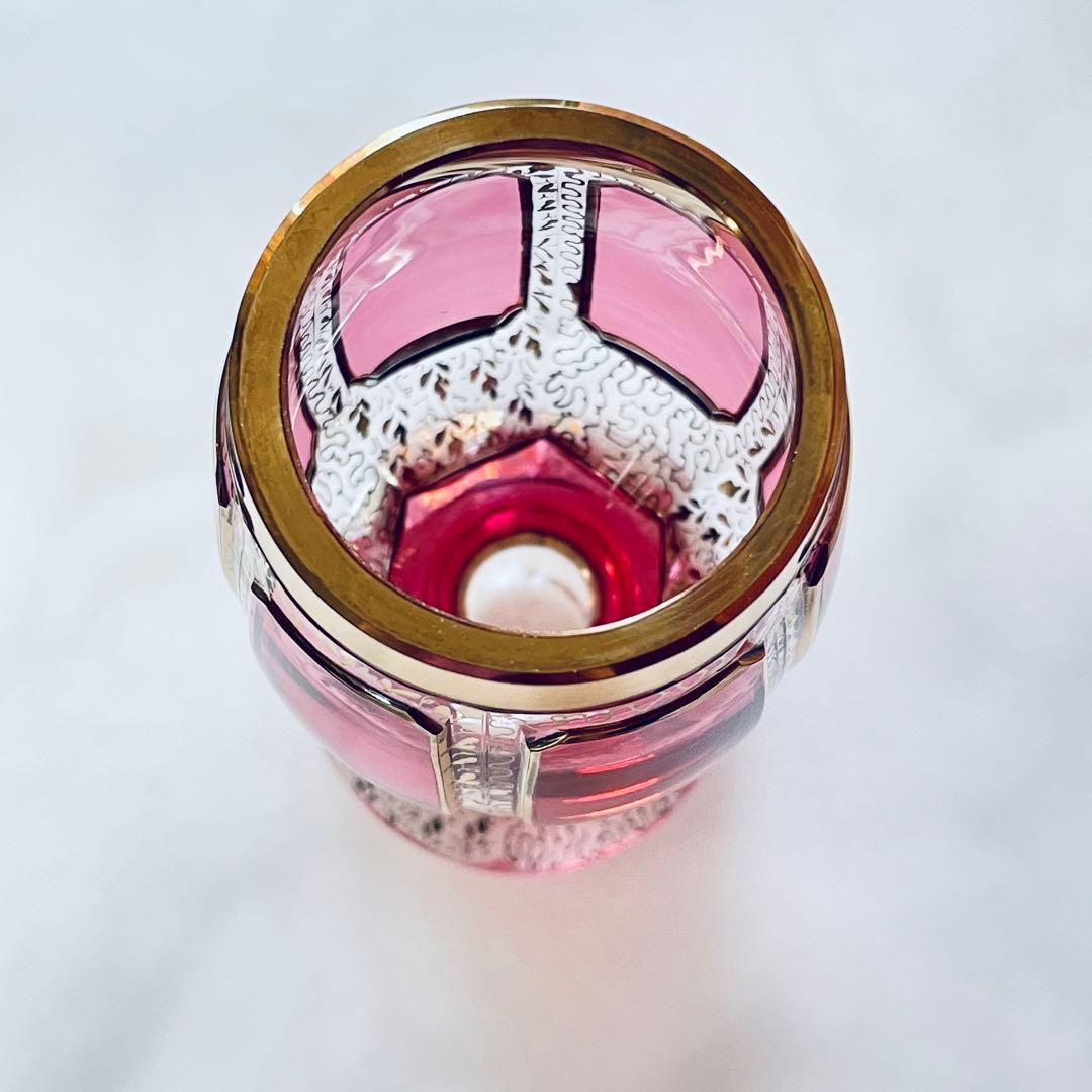 ボヘミアガラス エーゲルマン ロゼ アンティーク