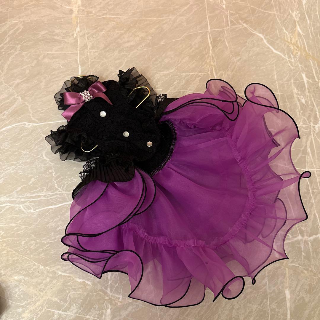 〚リュクスバーディ〛 犬用ドレス Sサイズ 黒・紫