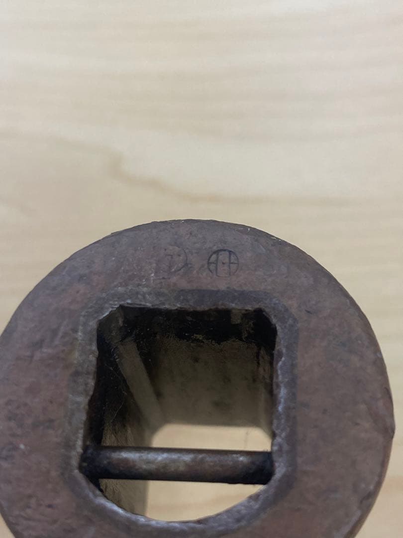 ◎⭐︎ 国鉄　ブレーキハンドル　木製グリップ　鉄道放出品　昭和レトロ　レバー　鉄道