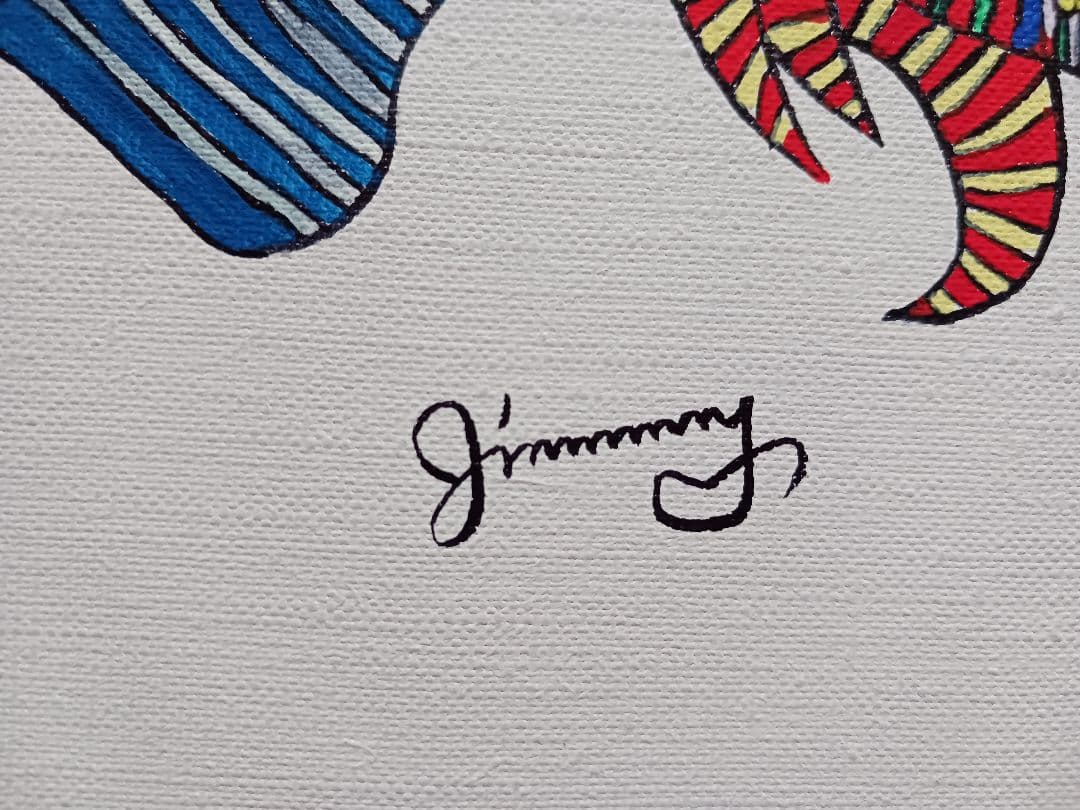 ジミー大西「春夏秋冬・春」油彩 F4号 肉筆 サインあり