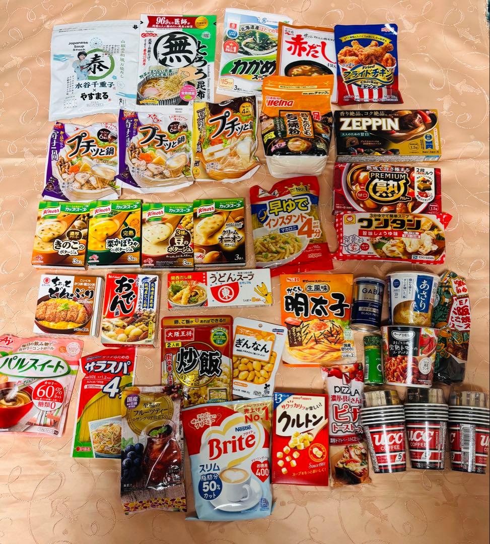 ち*☆様 \"新春福々箱\"【食品まとめ売】 ラーメン 珈琲 青汁 調味料 菓子色々