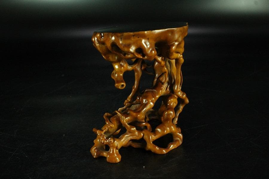 黄楊木 刻 根木台(K-HA524)