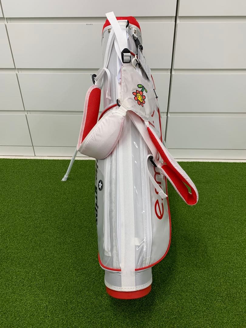 エリートグリップ e.smart 1.8 ゴルフスタンドバッグ ホワイト/レッド