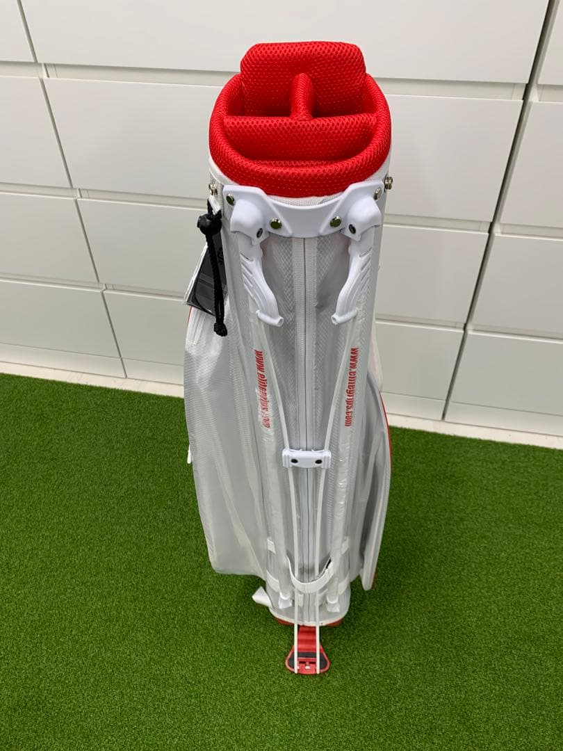 エリートグリップ e.smart 1.8 ゴルフスタンドバッグ ホワイト/レッド