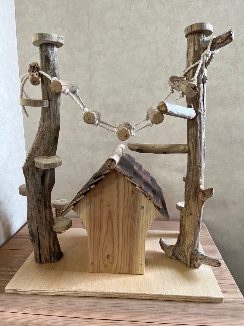 鳥インコ止まり木 流木バードアスレチック 中サイズバードジムバードトイパーチ