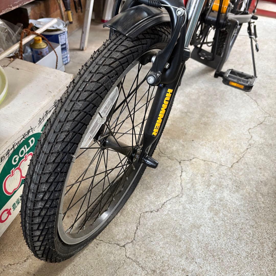 HUMMER 折りたたみ自転車 イエロー　カスタム　20インチ　引取り限定