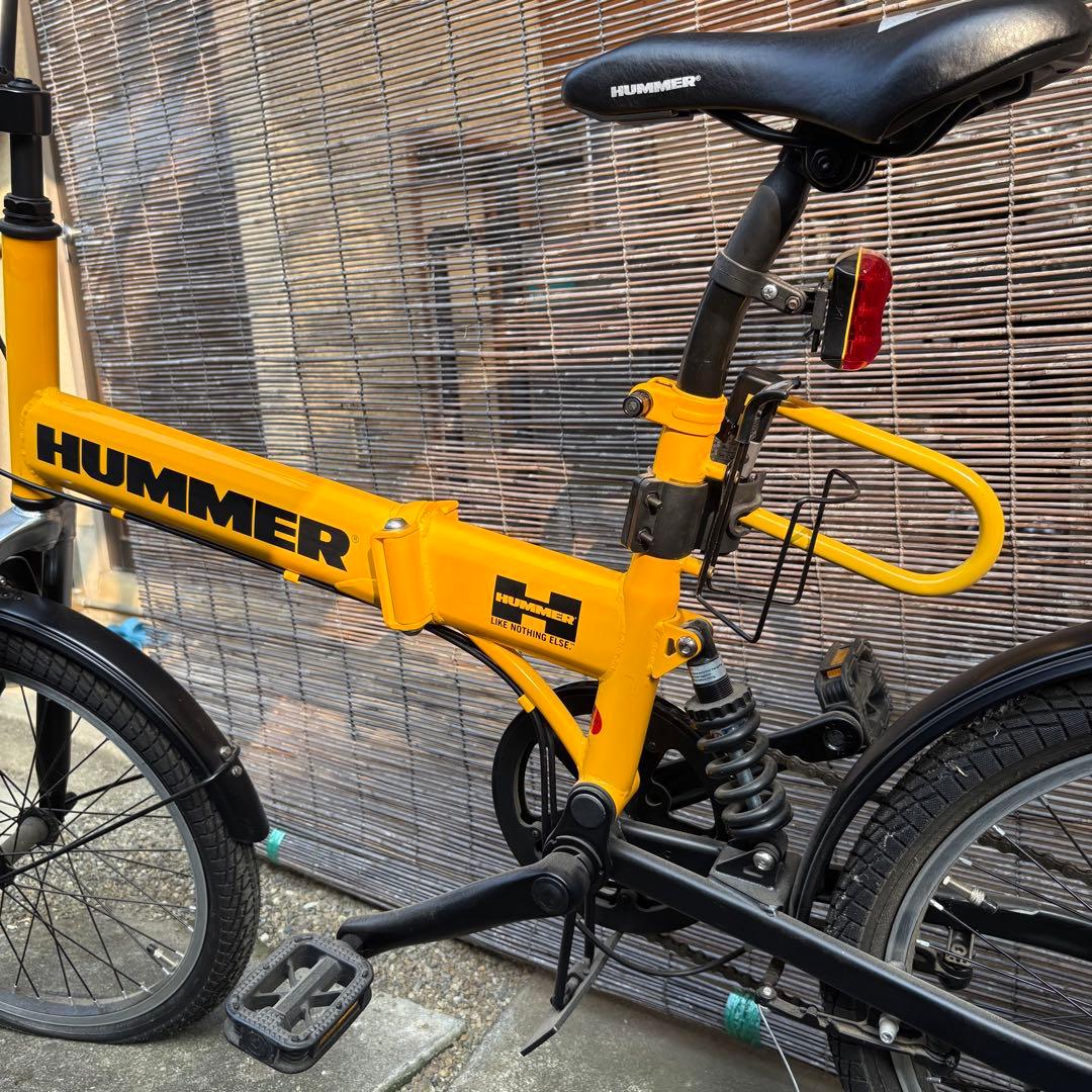 HUMMER 折りたたみ自転車 イエロー　カスタム　20インチ　引取り限定