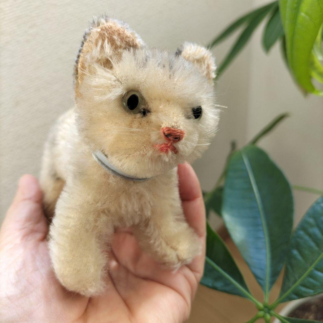 ビンテージ　シュタイフ　Tabby キャット　猫