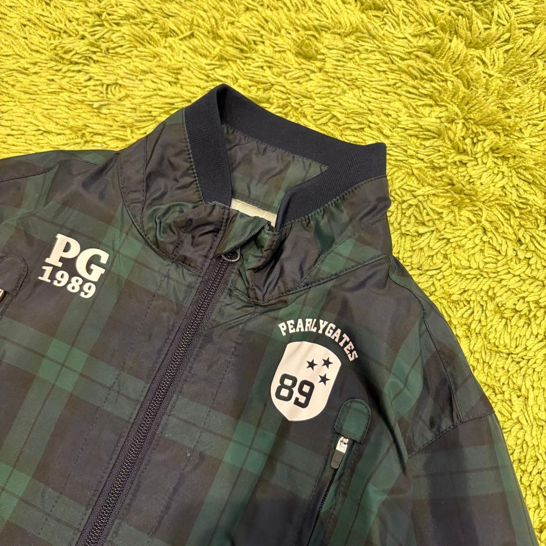 パーリーゲイツ PEARLYGATES ジップジャケット チェック グリーン M
