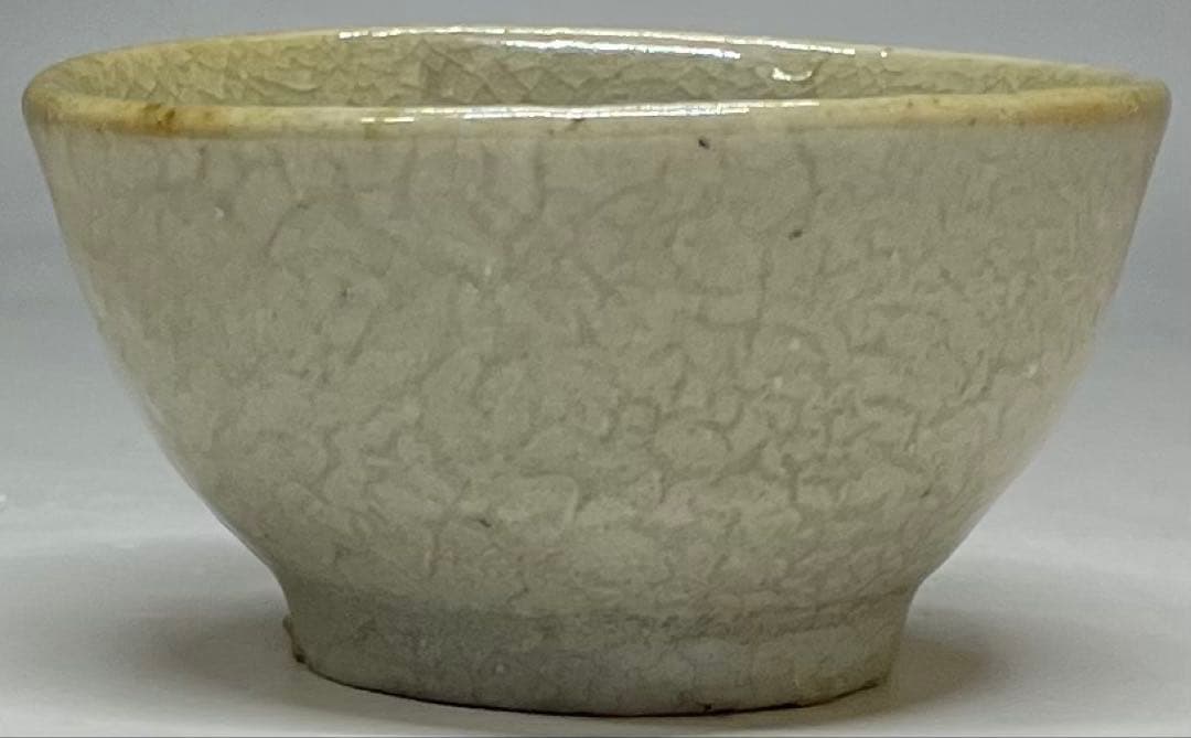 李朝　井戸盃　ぐい呑　高麗青磁　箱付　y012