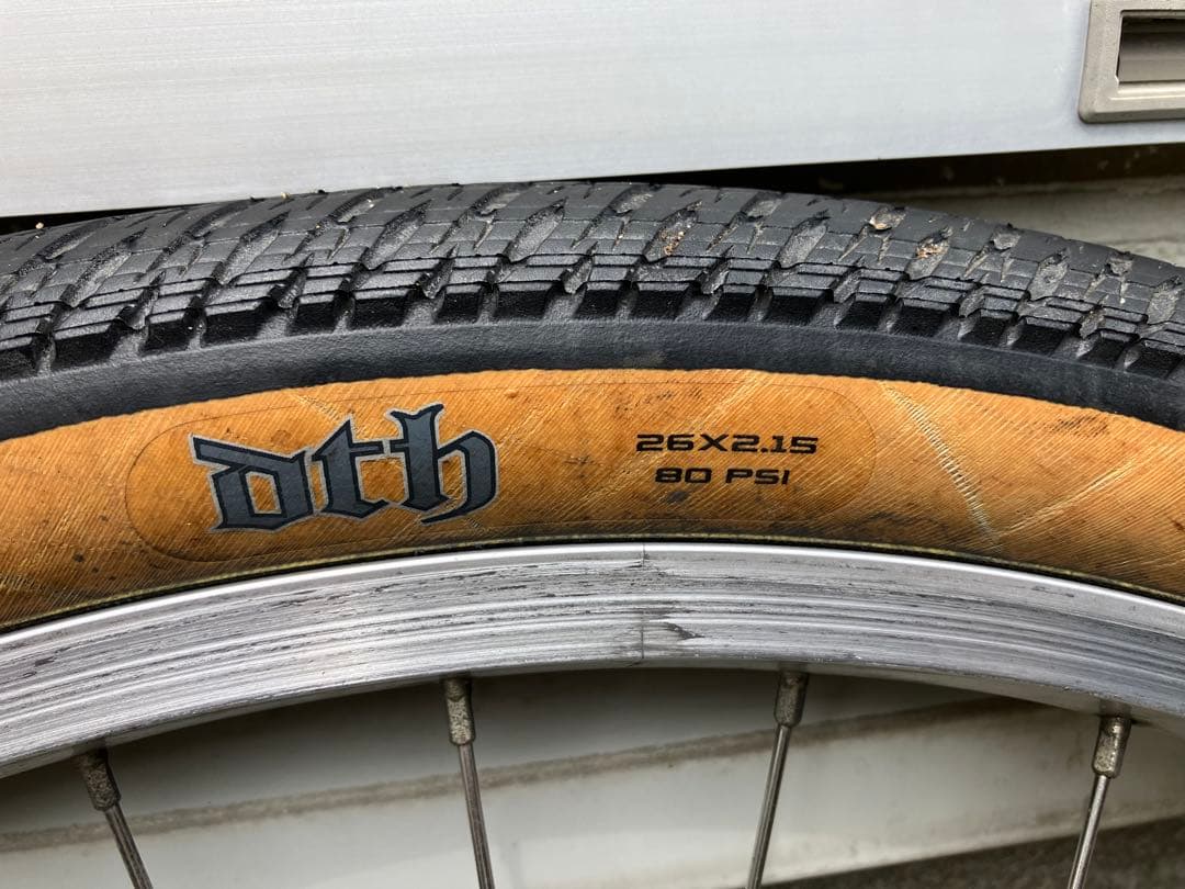 26インチMTB用、前後タイヤ&ホイールセット