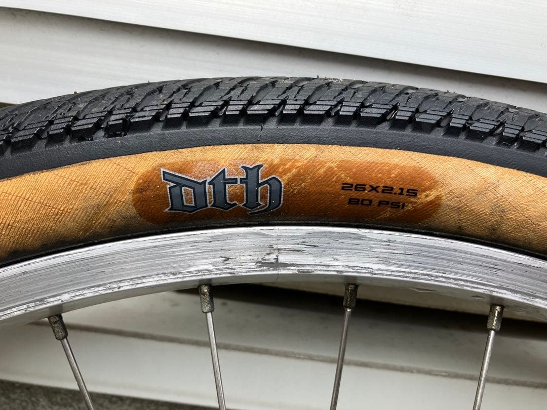 26インチMTB用、前後タイヤ&ホイールセット