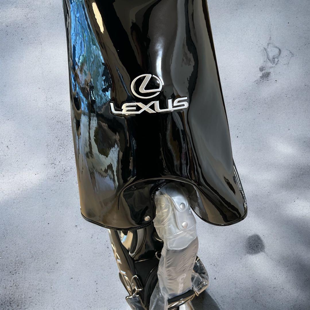 最終値下新品LEXUS ブラック キャディバッグ ホイール付　ヘッドカバー3個付