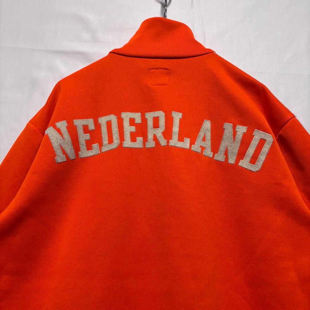 ☆人気　アディダス　ジャージ　トラックジャケット　刺繍ロゴ　オランダ代表　S