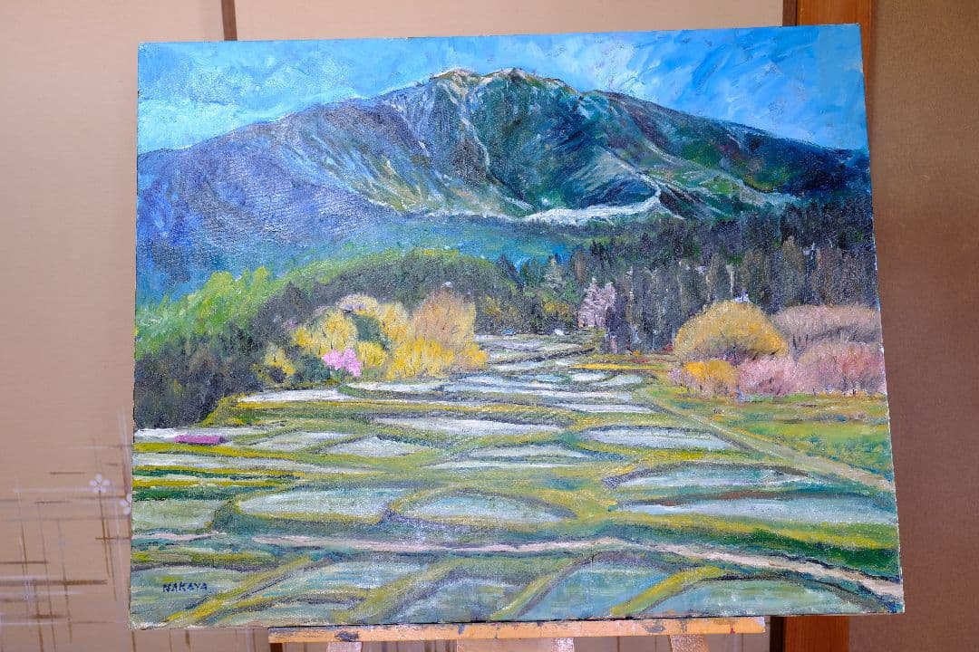 南アルプス　油絵　F30号