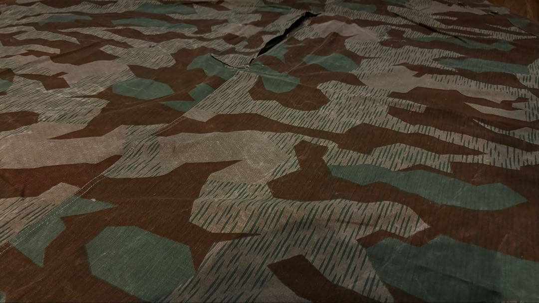 実物　ドイツ国防軍　ナチ◯ドイツ　軍幕　　スプリンターカモM31 2枚セット