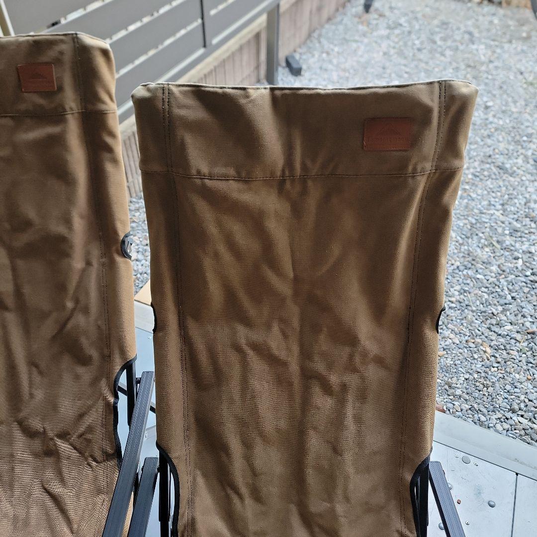 キャンピングムーン　ハイバックチェア　ブラウン　２個セット