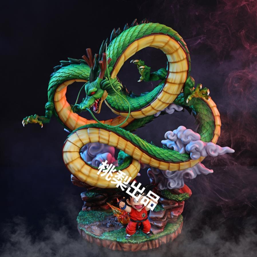 新品未開封『ドラコンボール』影迹　神龍＆少年孫悟空 ガレージキット スタチュー