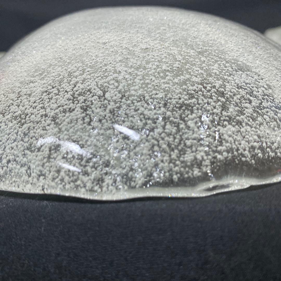 岩田ガラス　気泡　ガラス　浅鉢　深皿　6枚　未使用　美品