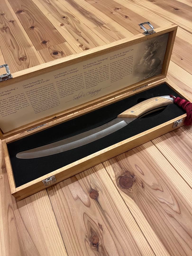 プルテックス シャンパンサーベル 木製ケース付き