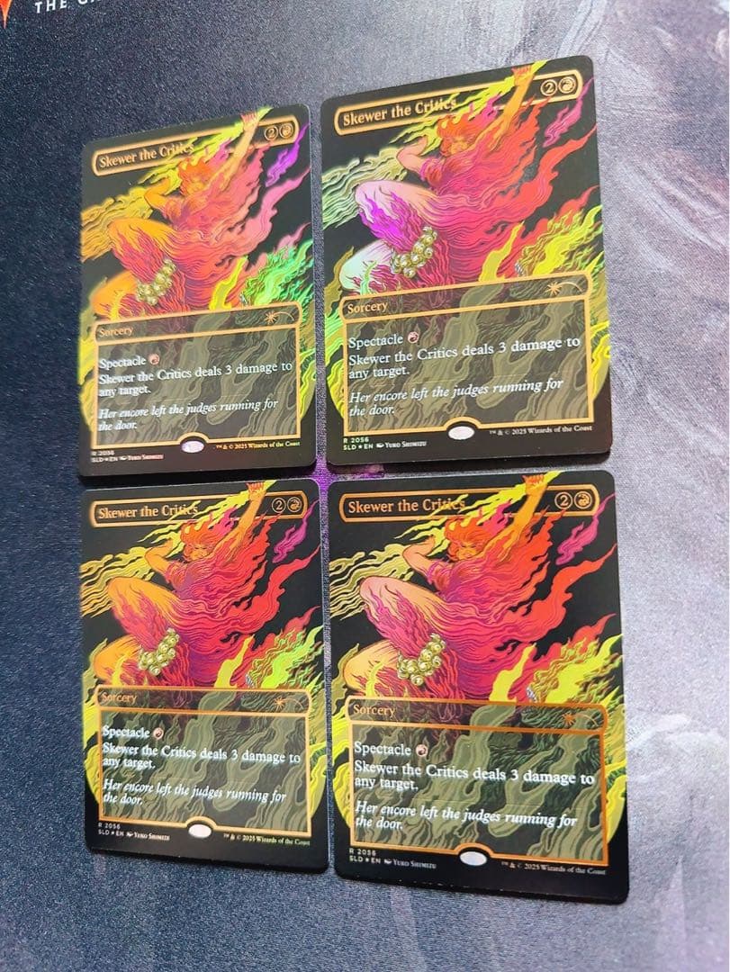 【レイズドfoil】批判家刺殺　英語　4枚セット