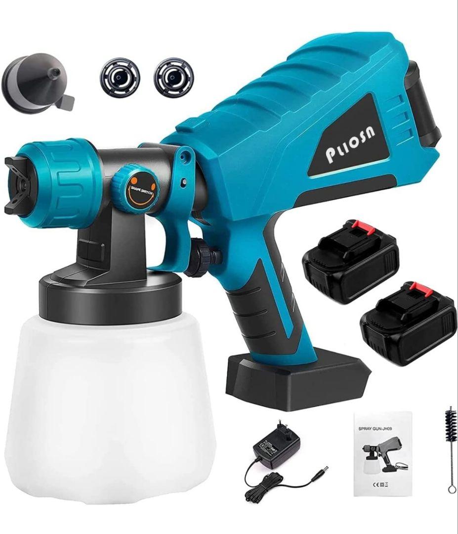 コードレススプレーガン ノズル4幅調整可能 マキタ18Vバッテリー⑦