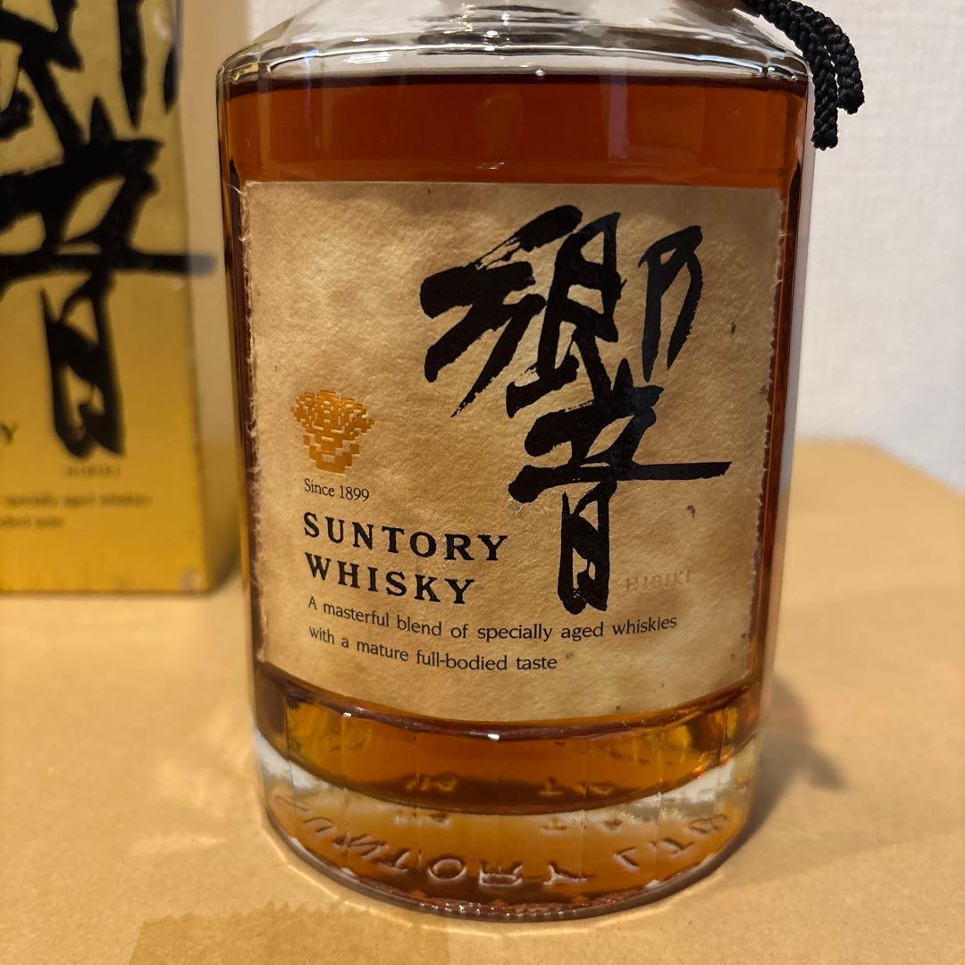 サントリーウイスキー響　金キャップ　裏ゴールドラベル　箱付き　未開封（21）