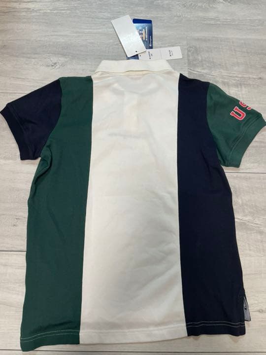 チャンピオンゴルフ　レディース　Mサイズ　半袖ポロシャツ　白　緑　グリーン