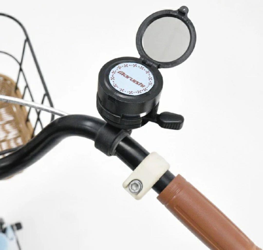 <半額以下>丸石サイクル Colone 子供用自転車 水色 バスケット付き