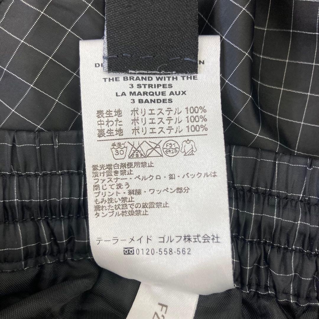 adidas アディダス ゴルフ ナイロン パンツ 中綿 チェック M 灰