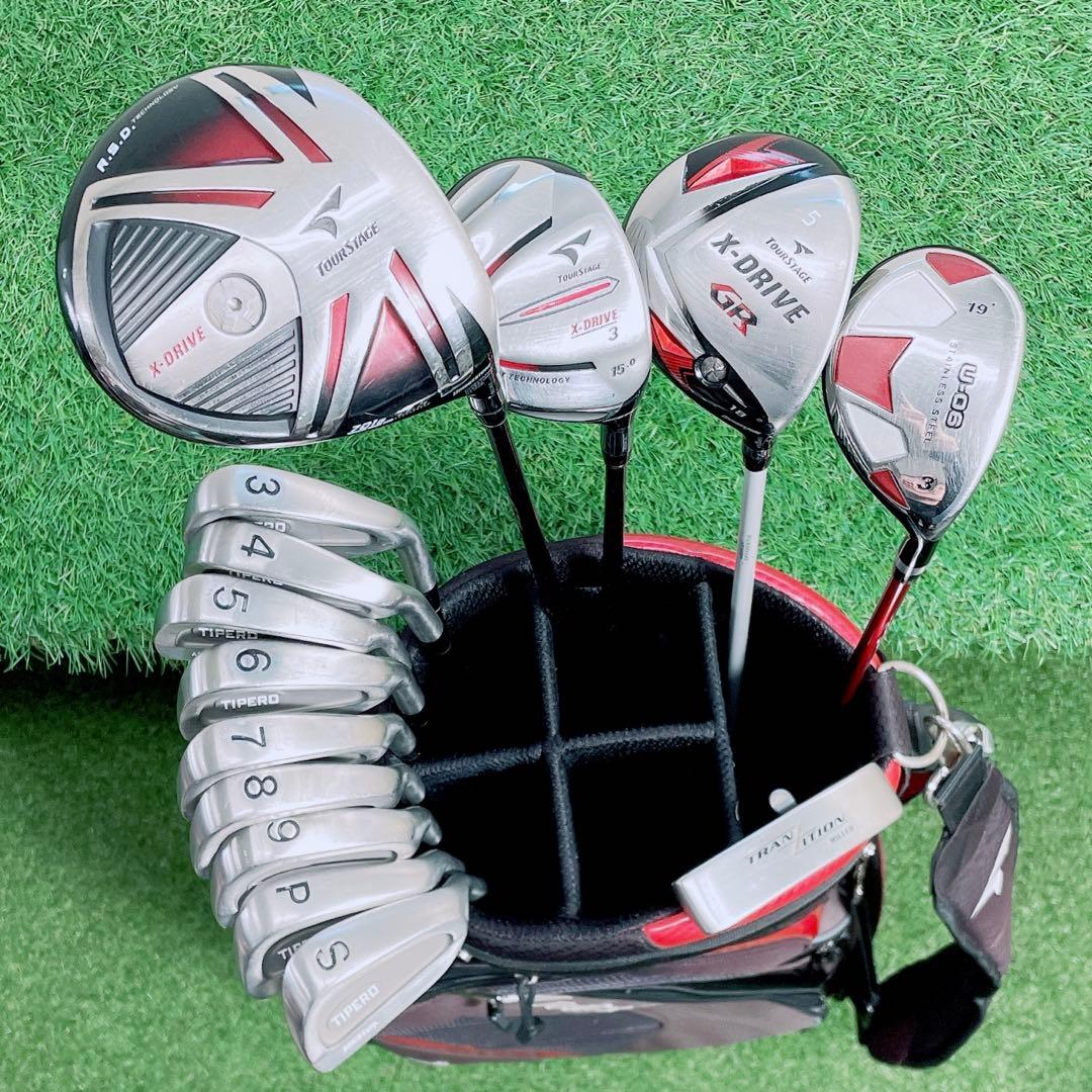 ツアーステージ　X-DRIVE ゴルフクラブ　メンズセット　初心者　N2068
