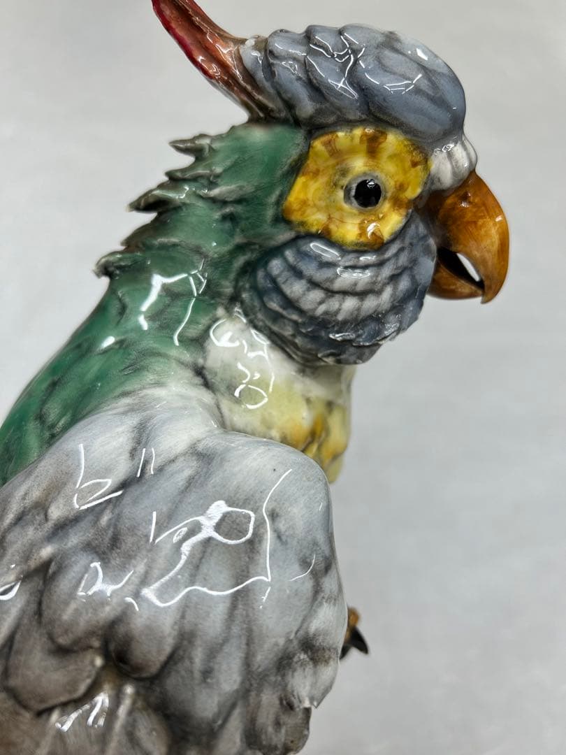 オウム　置き物　イタリア製　オブジェ　コレクション 鳥