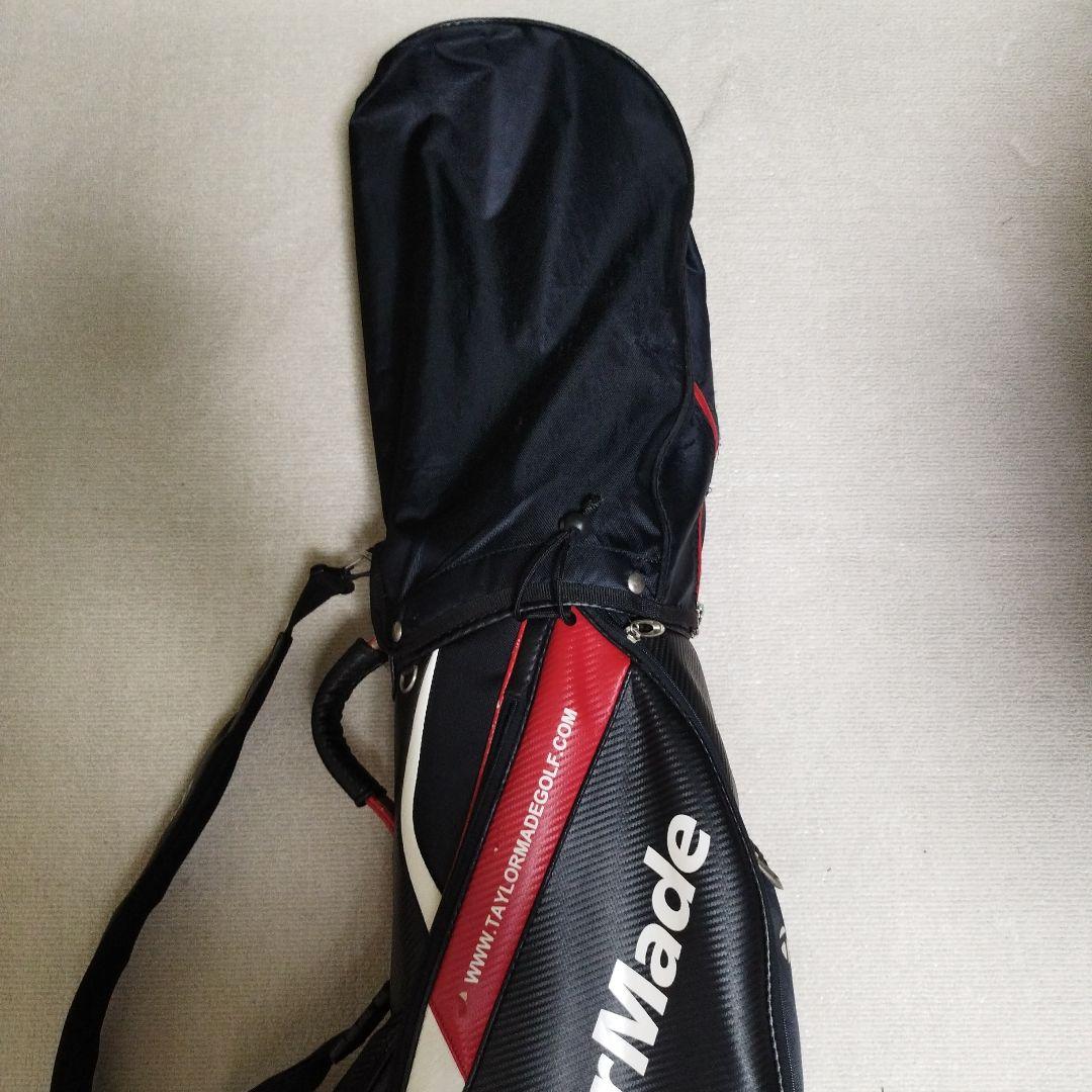 TaylorMade キャディバッグ 黒/赤 フードカバー付き