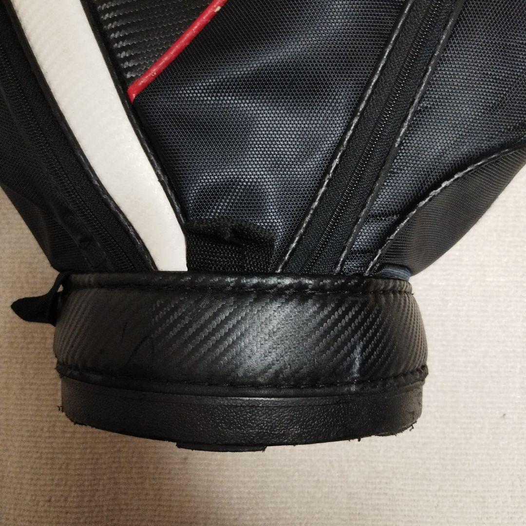 TaylorMade キャディバッグ 黒/赤 フードカバー付き