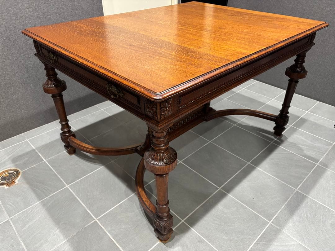 アンティーク　センターテーブル　オーク材テーブル　40万