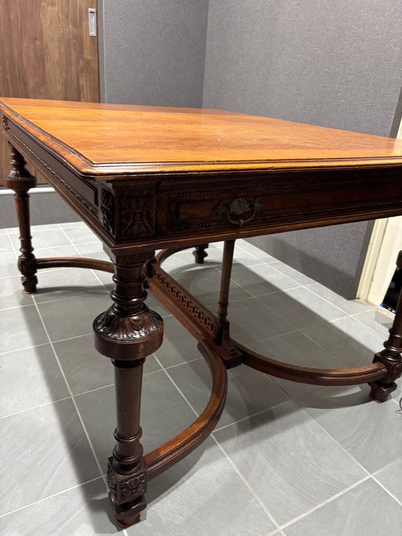 アンティーク　センターテーブル　オーク材テーブル　40万