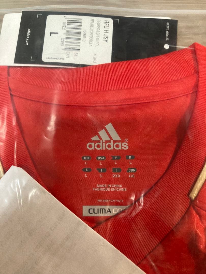adidas ロシア代表　ユニホーム　US Lサイズ 未開封品