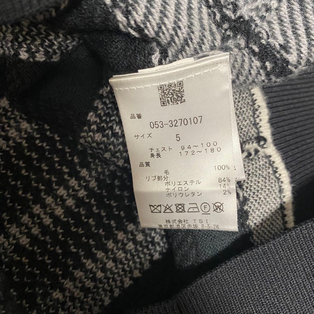 PEARLY GATES チェック柄 クルーネックセーター サイズ5