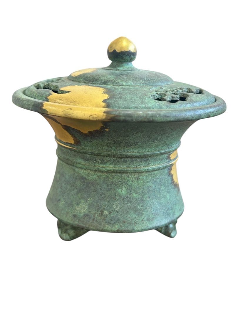 塗金銅香炉 秦蔵六 五世蔵六 瑞雲