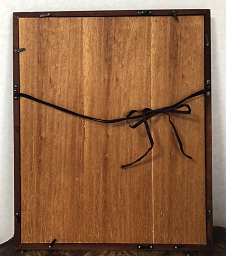 絵画 額装 山田ひろ子『雷様』 外箱付き